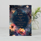 Celestial Gold Moon Stars Floral Elegant Wedding