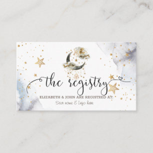 Celestial Gold Moons Stars Enclosure Card