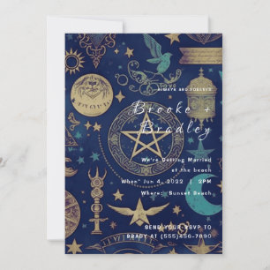 Celestial Gold Mystic Wedding Invitation