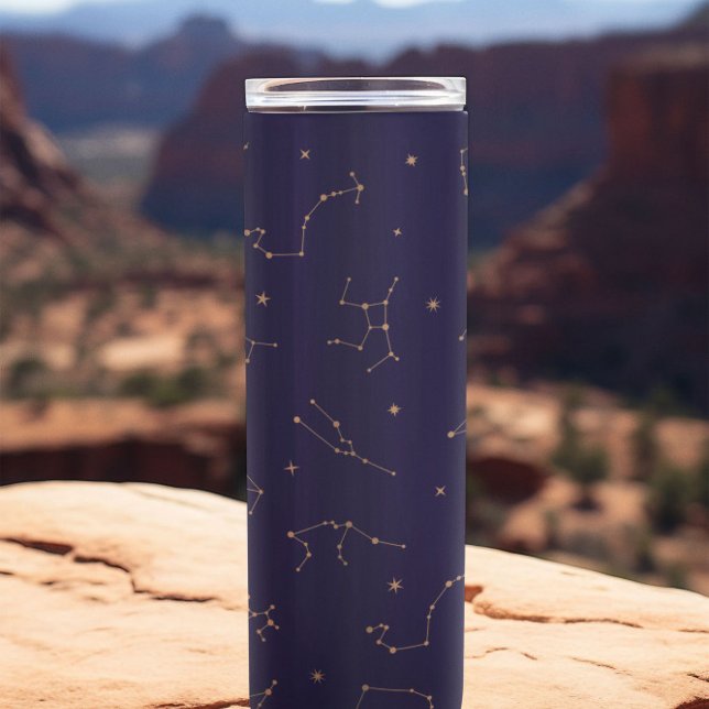 Celestial Gold Star Solareclipse Theme  Thermal Tumbler (Creator Uploaded)