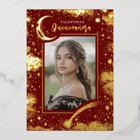 Celestial Gold Stars Moon Night Quinceanera Photo