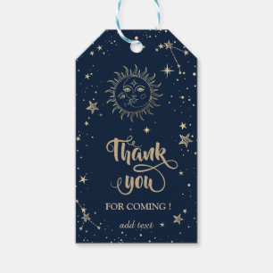 Celestial Gold Sun And Moon Gift Tags