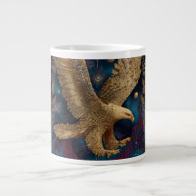 Celestial golden eagle art