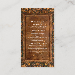 Celestial Gothic Baroque Wedding Enclosure Card