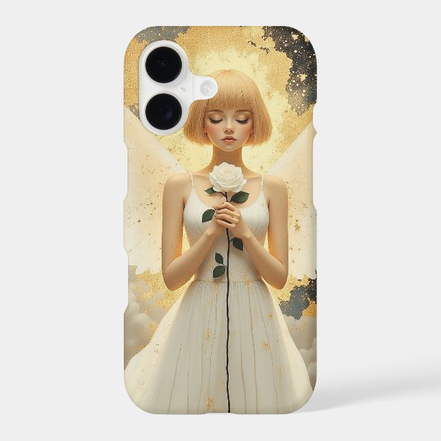 Celestial Grace Pretty Angel and Rose   (Back)