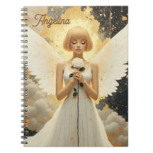 Celestial Grace Pretty Angel and Rose Personalised
