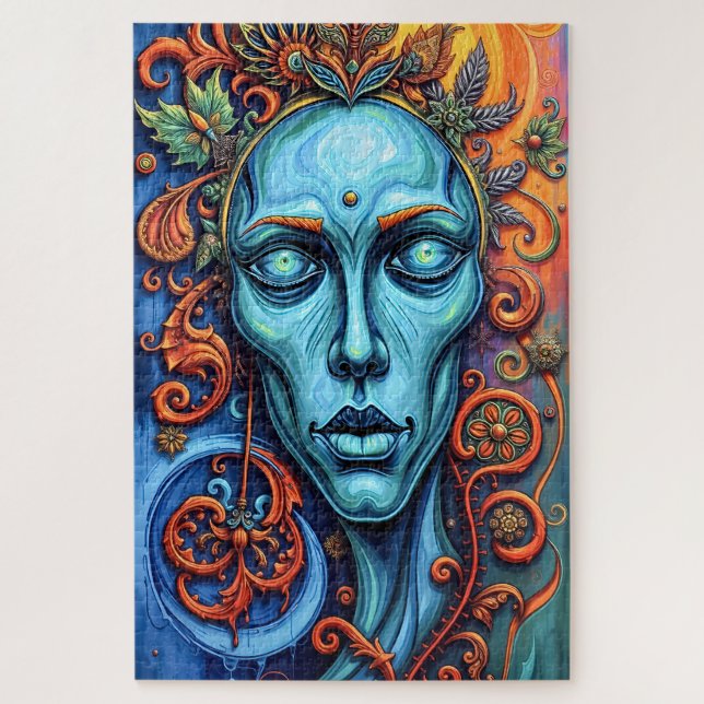 Celestial Guardian: Ethereal Vision  Jigsaw Puzzle (Vertical)