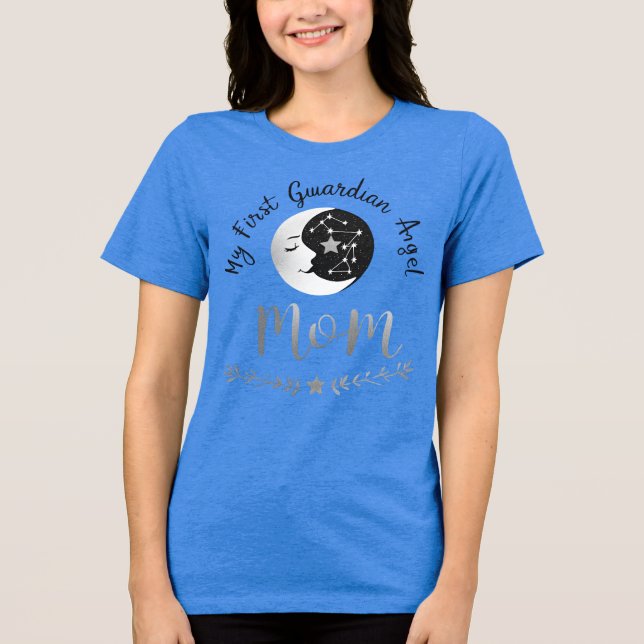 Celestial Guardian Mum | Moon & First Journey Art Tri-Blend Shirt (Front)