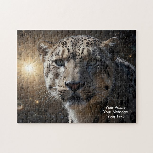 Celestial Guardian – Snow Leopard Jigsaw Puzzle (Horizontal)