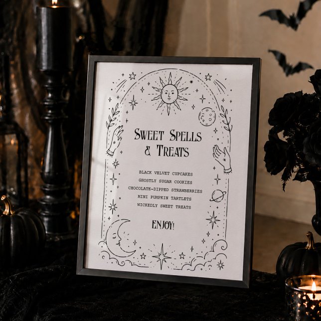 Celestial Halloween Bridal Shower Dessert  Poster (Creator Uploaded)