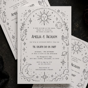 Celestial Halloween Bridal Shower Invitation