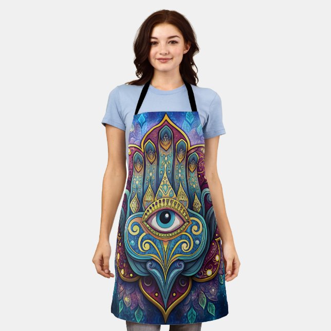 Celestial Hamsa  Apron (Worn)