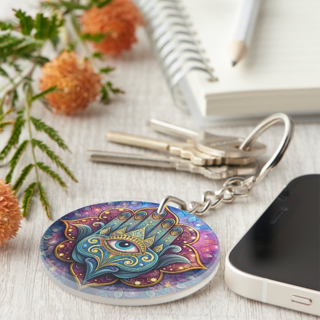 Celestial Hamsa  Key Ring (Front Right)