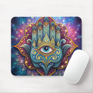 Celestial Hamsa Mouse Pad