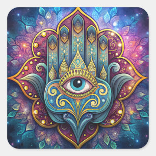 Celestial Hamsa  Square Sticker