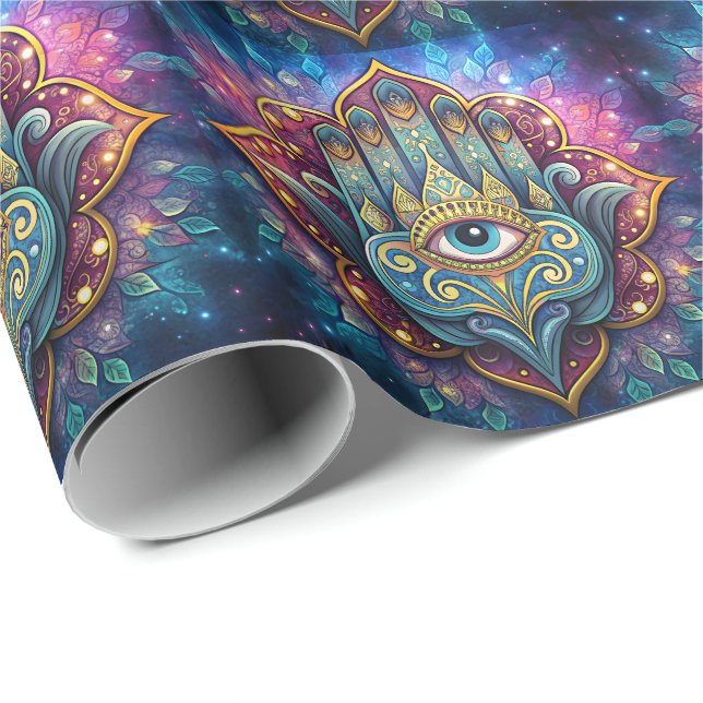 Celestial Hamsa  Wrapping Paper (Roll Corner)