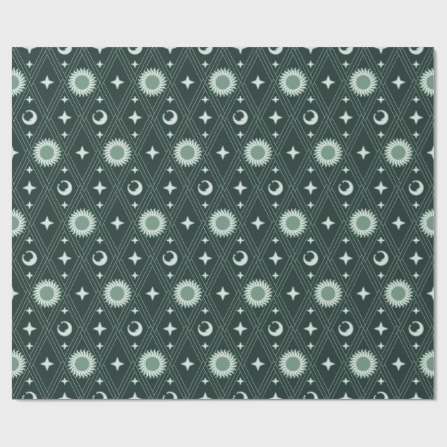 Celestial Harlequin Light (Cosmic Nebula) Wrapping Paper (Flat)