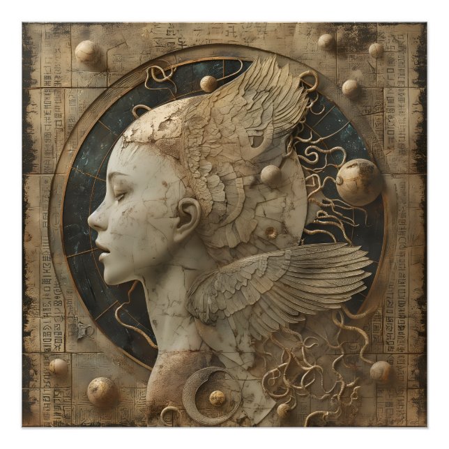 Celestial Harmony - Steampunk Angelic Photo Print (Front)