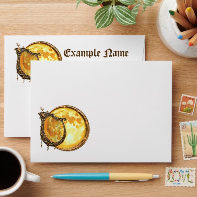 Celestial Harp of the Golden Moon.  Envelope (Desk)