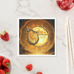 Celestial Harp of the Golden Moon. Napkin