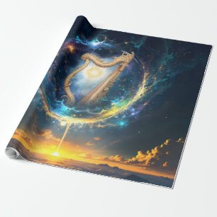 Celestial Harp of the Moonbound Skies.  Wrapping Paper
