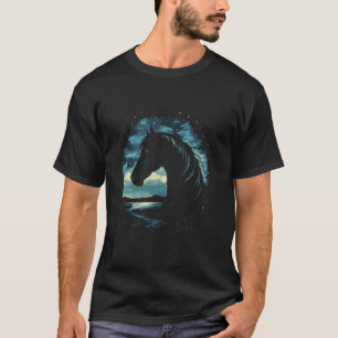 Celestial Horse Stars Sky Equestrian Horseback Rid T-Shirt