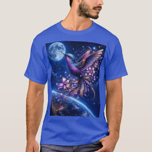 Celestial Hummingbird of the Moonlight Realm T-Shirt