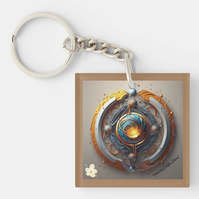 "Celestial Ignition" Key Ring (Front)