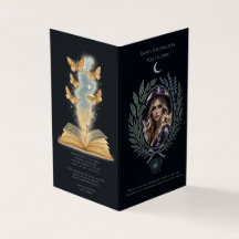 Celestial Indigo Pagan Witch Funeral Program