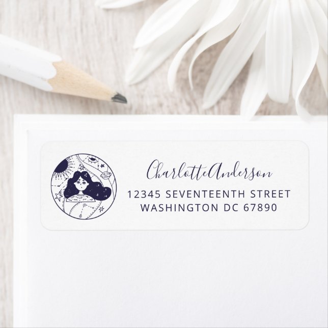 Celestial Intergalactic Space Girl Return Address  (Insitu)