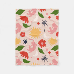 Celestial Jungle Fleece Blanket