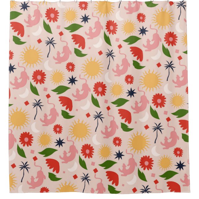 Celestial Jungle Shower Curtain (Front)