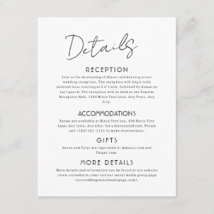 Celestial Large Wedding Enclosure Card