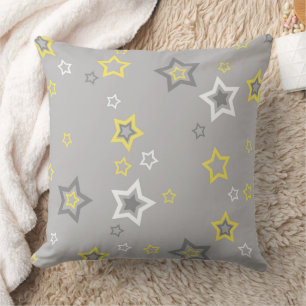 Celestial Layered Stars Whimsical Seamless Pattern Cushion