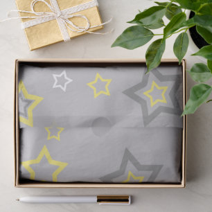Celestial Layered Stars Whimsical Seamless Pattern Tissue Paper