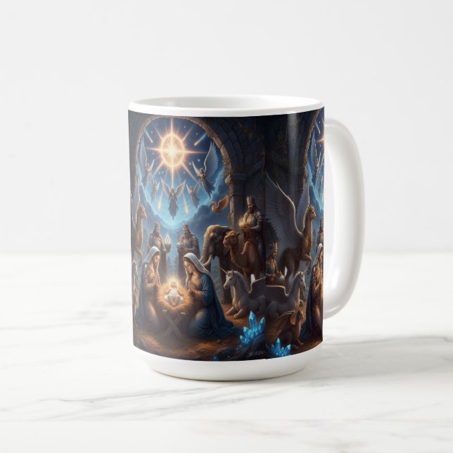 Celestial Light Over Unity – Inspirational Mug (Front Right)