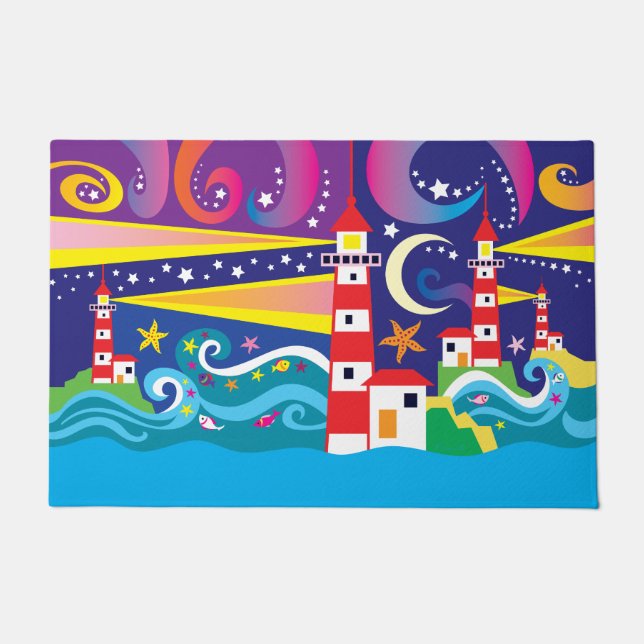 Celestial Lighthouses Doormat (Front)