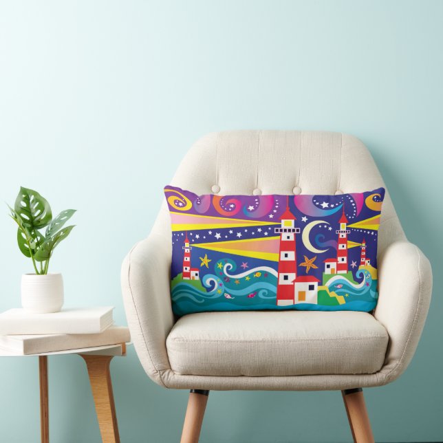 Celestial Lighthouses Lumbar Cushion (Chair)