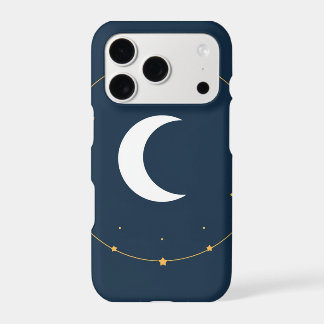 Celestial Line Art Phone Case - Indigo & Gold