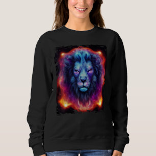 Celestial Lion God In Space Leo Zodiac Universe Ga Sweatshirt
