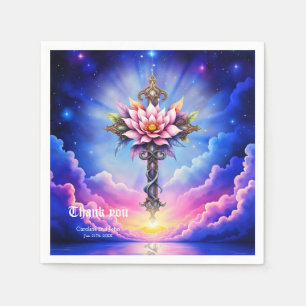Celestial Lotus Cross Napkin