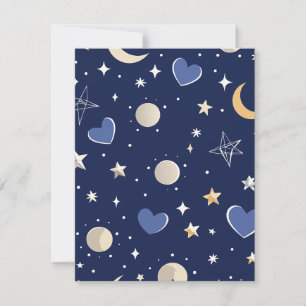 Celestial Love Story RSVP Card