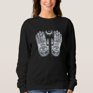 Celestial Magic Evil Eye Witch Hand All Seeing Eye Sweatshirt