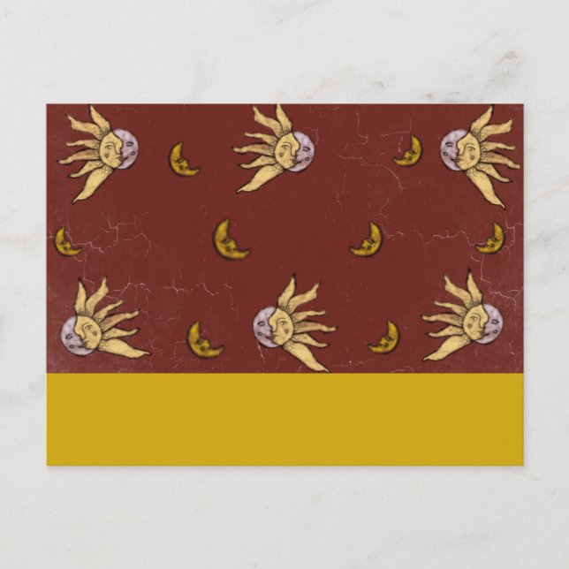 Celestial Magic Red Whimsigoth Sky Postcard (Front)