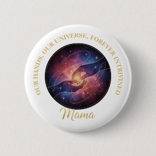 Celestial Mama Hands Galaxy Universe 6 Cm Round Badge