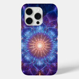 Celestial Mandala Art – Starlight Bloom iPhone 15 Pro Case