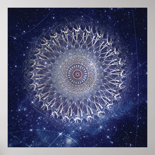 Celestial Mandala Galaxy Art Poster (Front)