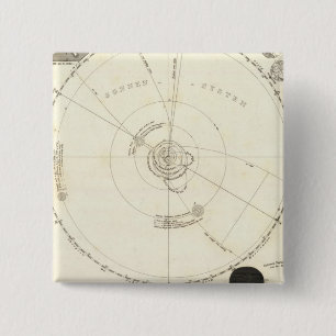Celestial Map 15 Cm Square Badge