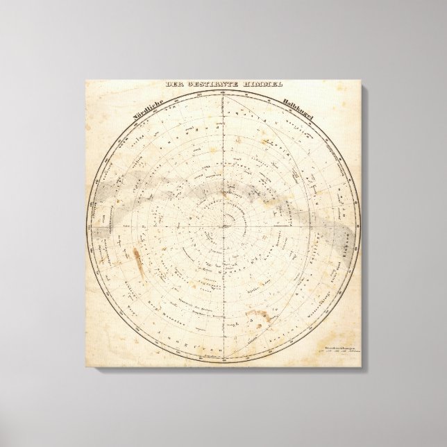 Celestial map canvas print (Front)