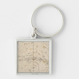 Celestial map key ring